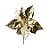 Flor Cabo Curto Poinsettia Dourado Glitter 25cm - 01 unidade - Cromus Natal - Rizzo Embalagens - Imagem 1