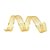 Fita Tela Dourada Brilhante 3,8cm - 01 unidade 10m- Cromus Natal - Rizzo Embalagens - Imagem 1