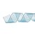 Fita Voal Lisa Azul 6,3cm - 01 unidade 10m- Cromus Natal - Rizzo Embalagens - Imagem 1