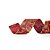 Fita Tecido Vermelho Arabescos Ouro 6,3cm - 01 unidade 10m- Cromus Natal - Rizzo Embalagens - Imagem 1