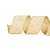 Fita Tecido Nude Rústico com Borda Dourada 6,3cm - 01 unidade 10m- Cromus Natal - Rizzo Embalagens - Imagem 1