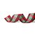 Fita Tecido Xadrez Largo Vermelho e Verde 3,8cm - 01 unidade 10m- Cromus Natal - Rizzo Embalagens - Imagem 1
