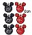Kit Bolas Mickey e Minnie Mouse Preto e Vermelho  6cm - 06 unidades Natal Disney - Cromus Natal - Rizzo Embalagens - Imagem 2