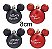 Kit Bolas Mickey e Minnie Mouse Preto e Vermelho 8cm - 04 unidades Natal Disney - Cromus Natal - Rizzo Embalagens - Imagem 2