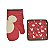 Kit Luva e Pegador Cozinha Mickey Mouse Classic Vermelho e Verde - 01 unidade Natal Disney - Cromus - Rizzo Embalagens - Imagem 1