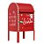 Caixa de Correio para Jardim com Pés Altos Vermelho 55cm - 01 unidade - Cromus Natal - Rizzo Embalagens - Imagem 1