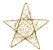 Estrela Rattan Ouro 35cm - 01 unidade - Cromus Natal - Rizzo Embalagens - Imagem 1