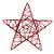 Estrela Rattan Vermelho 30cm - 01 unidade - Cromus Natal - Rizzo Embalagens - Imagem 1