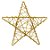 Estrela Rattan Ouro 20cm - 01 unidade - Cromus Natal - Rizzo Embalagens - Imagem 1