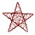 Estrela Rattan Vermelho 20cm - 01 unidade - Cromus Natal - Rizzo Embalagens - Imagem 1