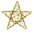 Estrela Rattan Ouro 15cm - 01 unidade - Cromus Natal - Rizzo Embalagens - Imagem 1