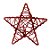 Estrela Rattan Vermelho 15cm - 01 unidade - Cromus Natal - Rizzo Embalagens - Imagem 1