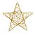 Estrela Rattan Ouro 30cm - 01 unidade - Cromus Natal - Rizzo Embalagens - Imagem 1