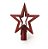 Topo Arvore de Natal Estrela Vazada Vermelha - Cromus Natal - 1 unidade - Rizzo - Imagem 1