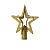 Topo Arvore de Natal Estrela Vazada Dourada - Cromus Natal - 1 unidade - Rizzo - Imagem 1