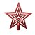 Ponteira para Árvore Estrela Vermelho Vazada 20cm - 01 unidade - Cromus Natal - Rizzo Embalagens - Imagem 1