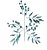 Galho Grande Folhas e Frutas Turquesa Glitter 55cm - 01 unidade - Cromus Natal - Rizzo Embalagens - Imagem 1