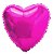 Balão Metalizado Coração Liso 20'' 50cm - Pink - Flexmetal - Rizzo Embalagens e FCoras - Imagem 1