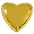Balão Metalizado Coração Liso 20'' 50cm - Ouro - Flexmetal - Rizzo Embalagens e FCoras - Imagem 1
