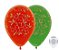 Balão de Látex 12" 30cm - Filigree Natal - Vermelho/Verde - 50 unidades - Sempertex - Rizzo - Imagem 1