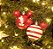Bola Mickey Listras Branco e Vermelho 6cm - 06 unidades - Natal Disney - Cromus - Rizzo Embalagens - Imagem 1
