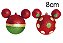 Bola Mickey Listras Poá Verde Vermelho e Ouro 8cm - 04 unidades - Natal Disney - Cromus - Rizzo Embalagens - Imagem 2