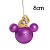 Bola de Vidro 3D Princesa Rapunzel 8cm - 02 unidades - Natal Disney - Cromus - Rizzo Embalagens - Imagem 2