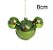 Bola de Vidro Mickey Azevinho 8cm - 02 unidades - Natal Disney - Cromus - Rizzo Embalagens - Imagem 2