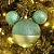 Kit Bola Mickey Verde e Ouro Glitter 6cm - 06 unidades - Natal Disney - Cromus - Rizzo Embalagens - Imagem 3