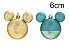 Kit Bola Mickey Verde e Ouro Glitter 6cm - 06 unidades - Natal Disney - Cromus - Rizzo Embalagens - Imagem 2