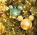 Kit Bola Mickey Verde e Ouro Glitter 6cm - 06 unidades - Natal Disney - Cromus - Rizzo Embalagens - Imagem 1