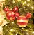Kit Bola Mickey Vermelho Ouro Listras e Poá 8cm - 04 unidades - Natal Disney - Cromus - Rizzo Embalagens - Imagem 1