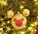 Kit Bola Mickey Silhueta Glitter Vermelho e Ouro 6cm - 06 unidades - Natal Disney - Cromus - Rizzo Embalagens - Imagem 3