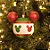 Kit Bola Mickey Silhueta Glitter Vermelho Verde e Branco 6cm - 06 unidades - Natal Disney - Cromus - Rizzo Embalagens - Imagem 4