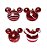 Kit Bola Mickey Listras e Poá Sortidas Vermelho 6cm - 06 unidades - Natal Disney - Cromus - Rizzo Embalagens - Imagem 2