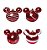 Kit Bola Mickey Listras e Poá Sortidas Vermelho 8cm - 04 unidades - Natal Disney - Cromus - Rizzo Embalagens - Imagem 2