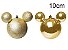 Kit Bola Mickey Lisa e Glitter Ouro 10cm - 02 unidades - Natal Disney - Cromus - Rizzo Embalagens - Imagem 2