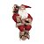 Noel Sentado com Casaco Vermelho e Bege 45cm - 01 unidade - Cromus Natal - Rizzo Embalagens - Imagem 1