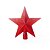 Ponteira Estrela Vermelha Com Glitter 15cm - 01 unidade - Cromus Natal - Rizzo Embalagens - Imagem 1