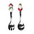 Kit Colher e Garfo para Salada Noel e Boneco de Neve 24cm - 02 unidade - Cromus Natal - Rizzo Embalagens - Imagem 1