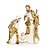 Sagrada Família de Resina Branco e Ouro 25cm - 01 unidade - Cromus Natal - Rizzo Embalagens - Imagem 1