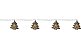 Cordão de Led Árvore Ouro Glitter 10 leds a Pilha- 01 unidade - Cromus Natal - Rizzo Embalagens - Imagem 1