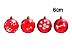 Bola Pet Mania Osso e Patinha Vermelho 6cm - 06 unidades - Cromus Natal - Rizzo Embalagens - Imagem 2