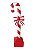 Placa Decorativa com Led Candy Cane 120cm - 01 unidade - Cromus Natal - Rizzo Embalagens - Imagem 1