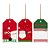 Tags De Para com cordão - Ho Ho Ho - 12 unidades - Cromus Natal - Rizzo Embalagens - Imagem 1