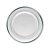 Prato Sobremesa Borda Prata - 6 unidades - 15 cm - Rizzo - Imagem 1