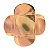 Forminha para Doces 4 Pétalas (4cm x 4cm x 3cm) Rose Gold 50 unidades Assk Rizzo Embalagens - Imagem 1