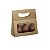 Mini Caixa Plus para Ovos com Visor Páscoa Kraft - 10 unidades - 13x5,5x13cm - Cromus Profissional - Rizzo Embalagens - Imagem 1