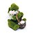 Coelho Sentado Verde Rústico Flor Cestinha - 25cm x 15cm x 20cm - Cromus Páscoa Rizzo Embalagens - Imagem 1