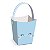 Cachepot - Soft Azul - 8 unidades - Cromus - Rizzo - Imagem 1